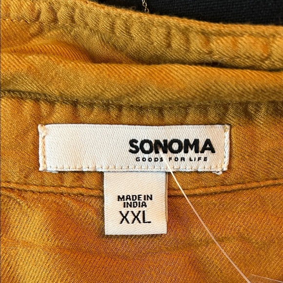 Sonoma Mustard Button-Down Shirt for Women - Picture 2 of 4